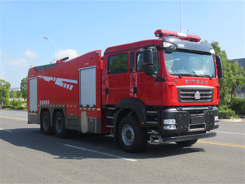 豪沃后雙橋泡沫消防車(chē)(12.8噸）圖片